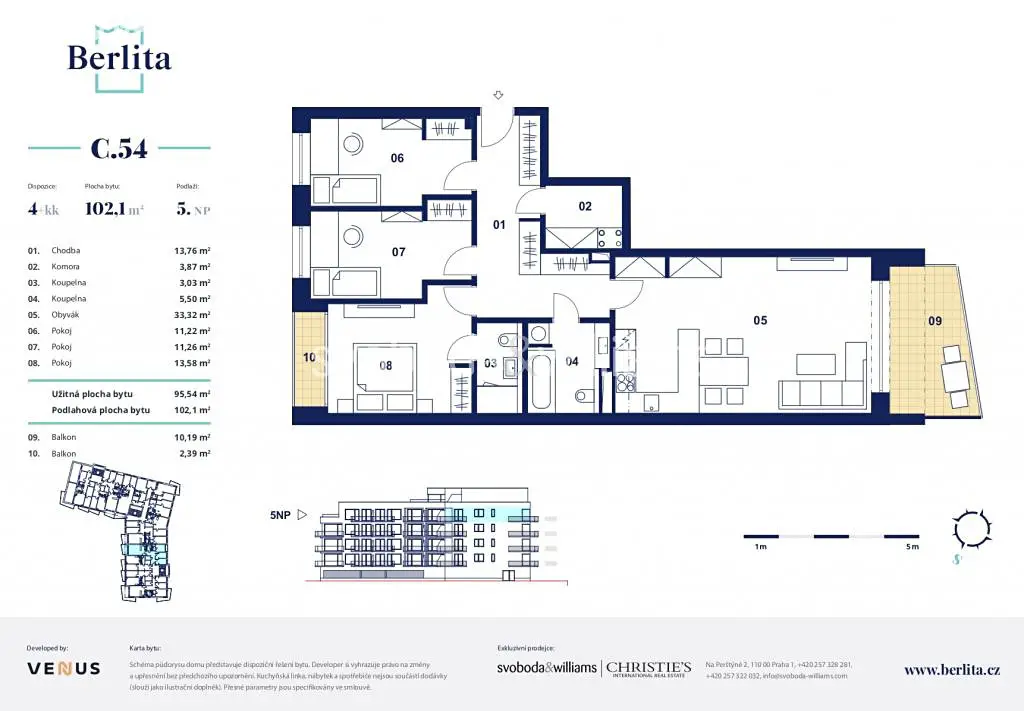 Prodej bytu 4+kk 114 m², Na Parkáně, Beroun - Beroun-Město