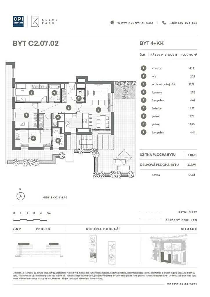 Prodej bytu 4+kk 111 m², Kolbenova, Praha 9