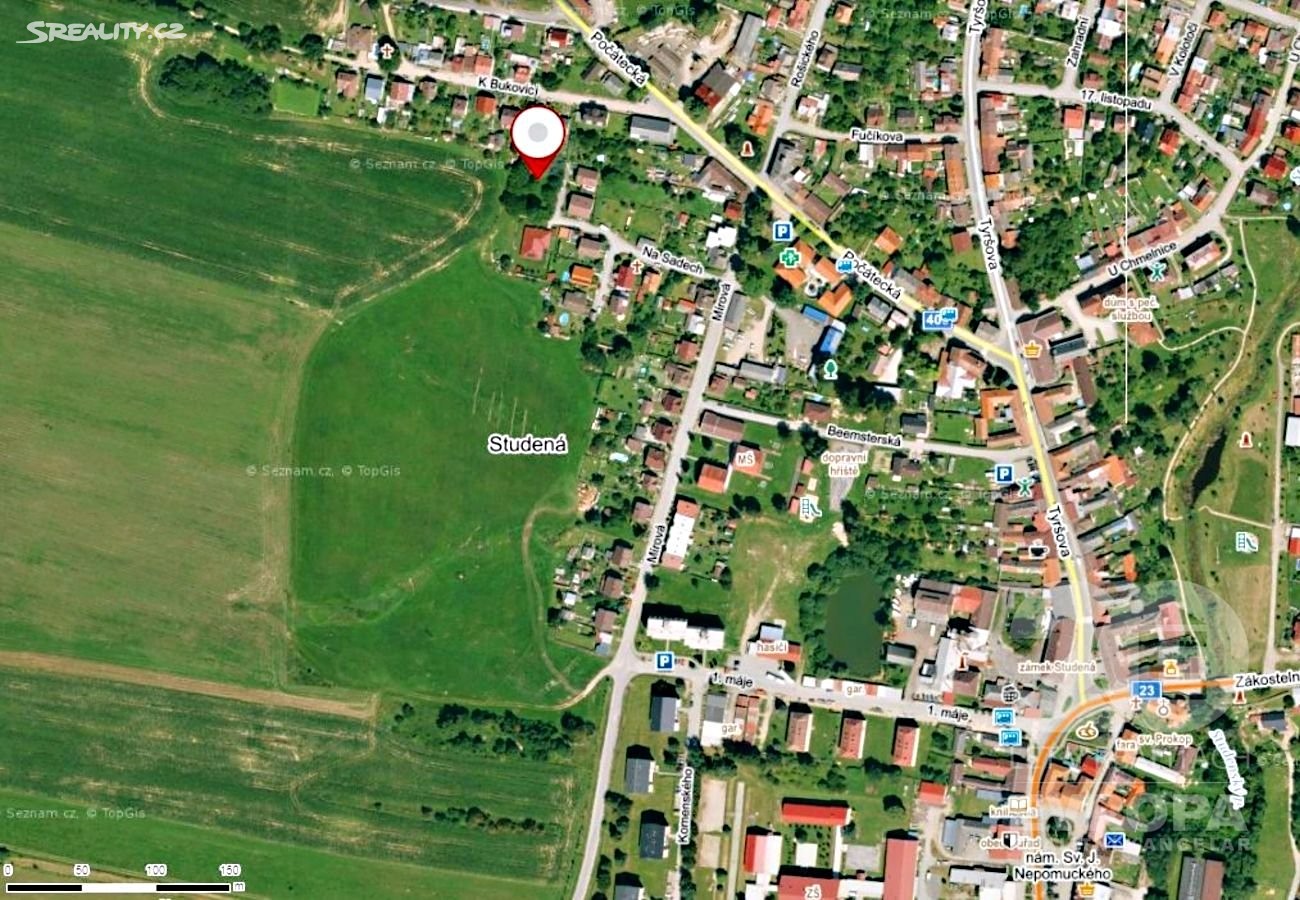 Prodej  stavebního pozemku 1 036 m², Studená, okres Jindřichův Hradec