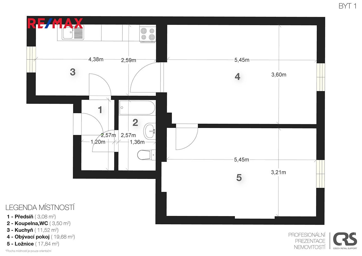 Pronájem bytu 2+1 56 m², náměstí Osvoboditelů, Praha 5 - Radotín