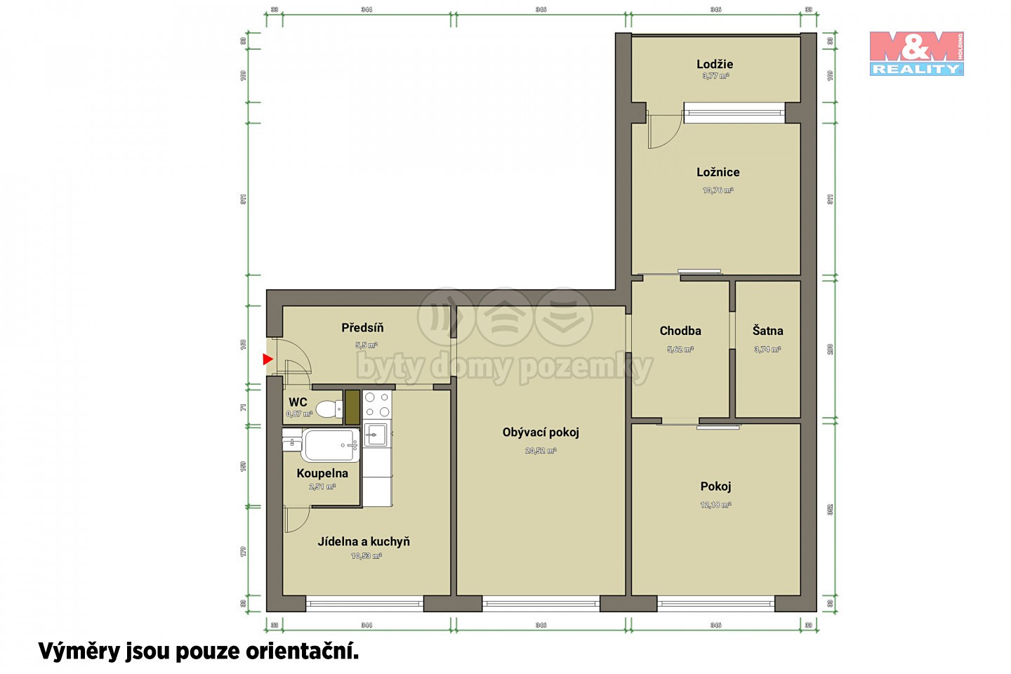 Prodej bytu 3+1 77 m², Volary, okres Prachatice