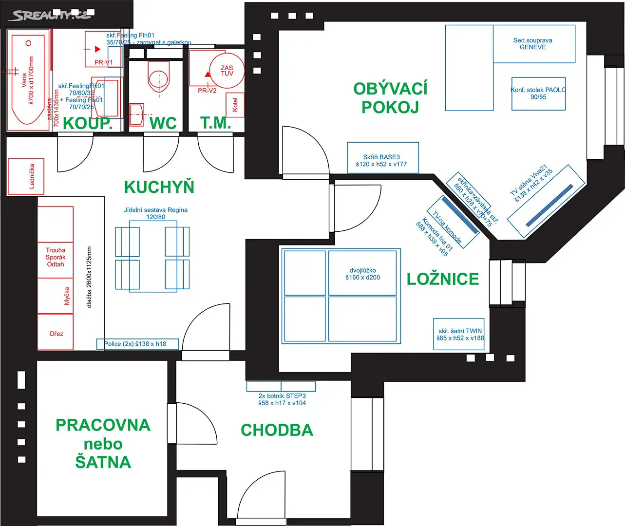 Pronájem bytu 2+1 60 m², Za Strašnickou vozovnou, Praha 10 - Strašnice
