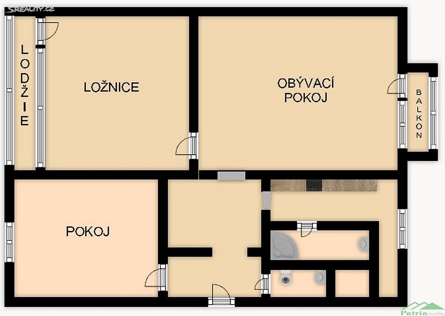 Prodej bytu 3+1 64 m², Skřivánčí, Jablonec nad Nisou