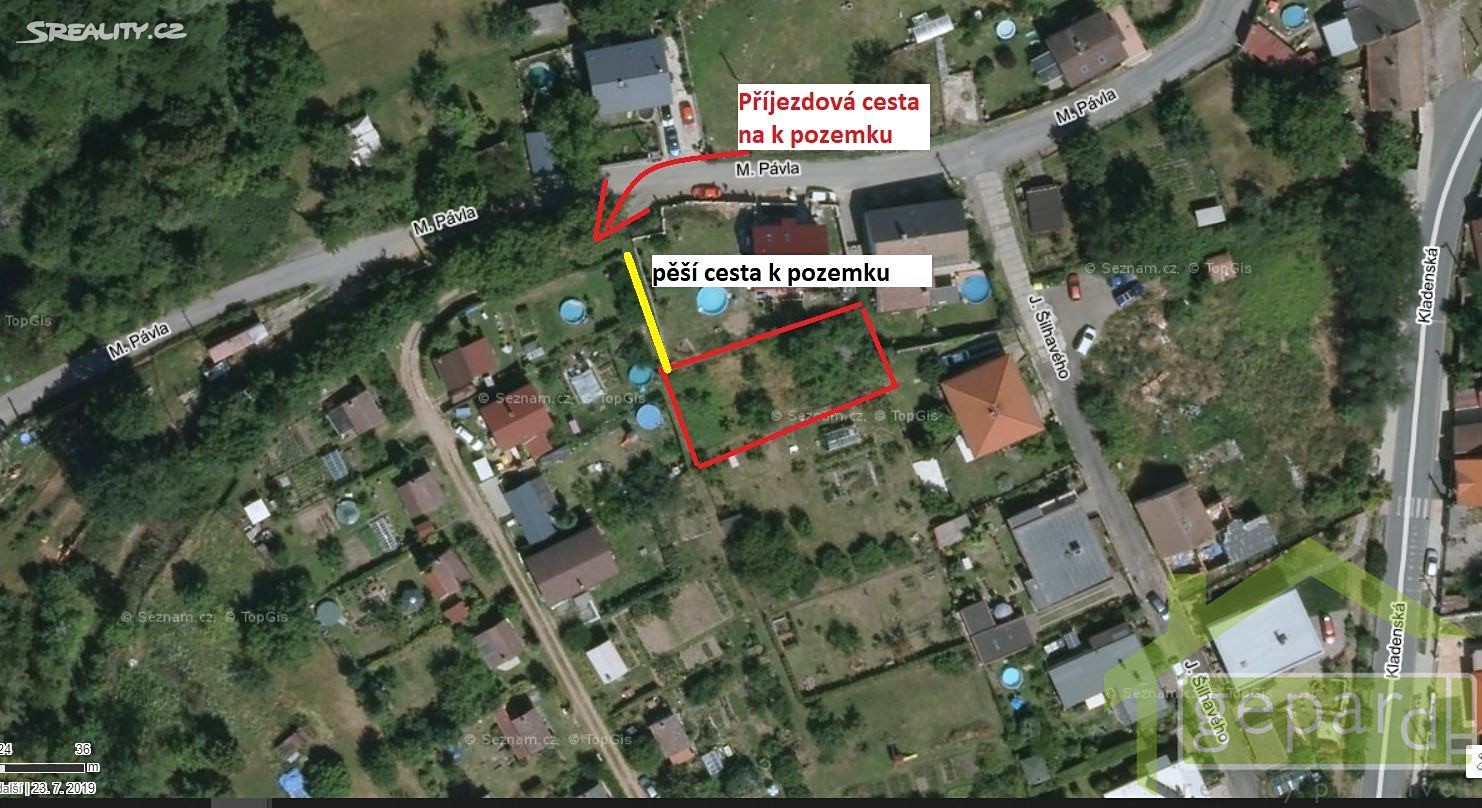 Prodej  stavebního pozemku 403 m², Libušín, okres Kladno