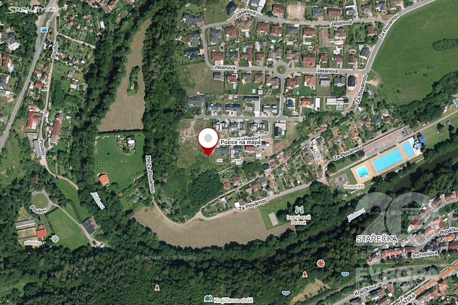 Prodej  stavebního pozemku 2 893 m², Kaštanová, Třebíč - Podklášteří