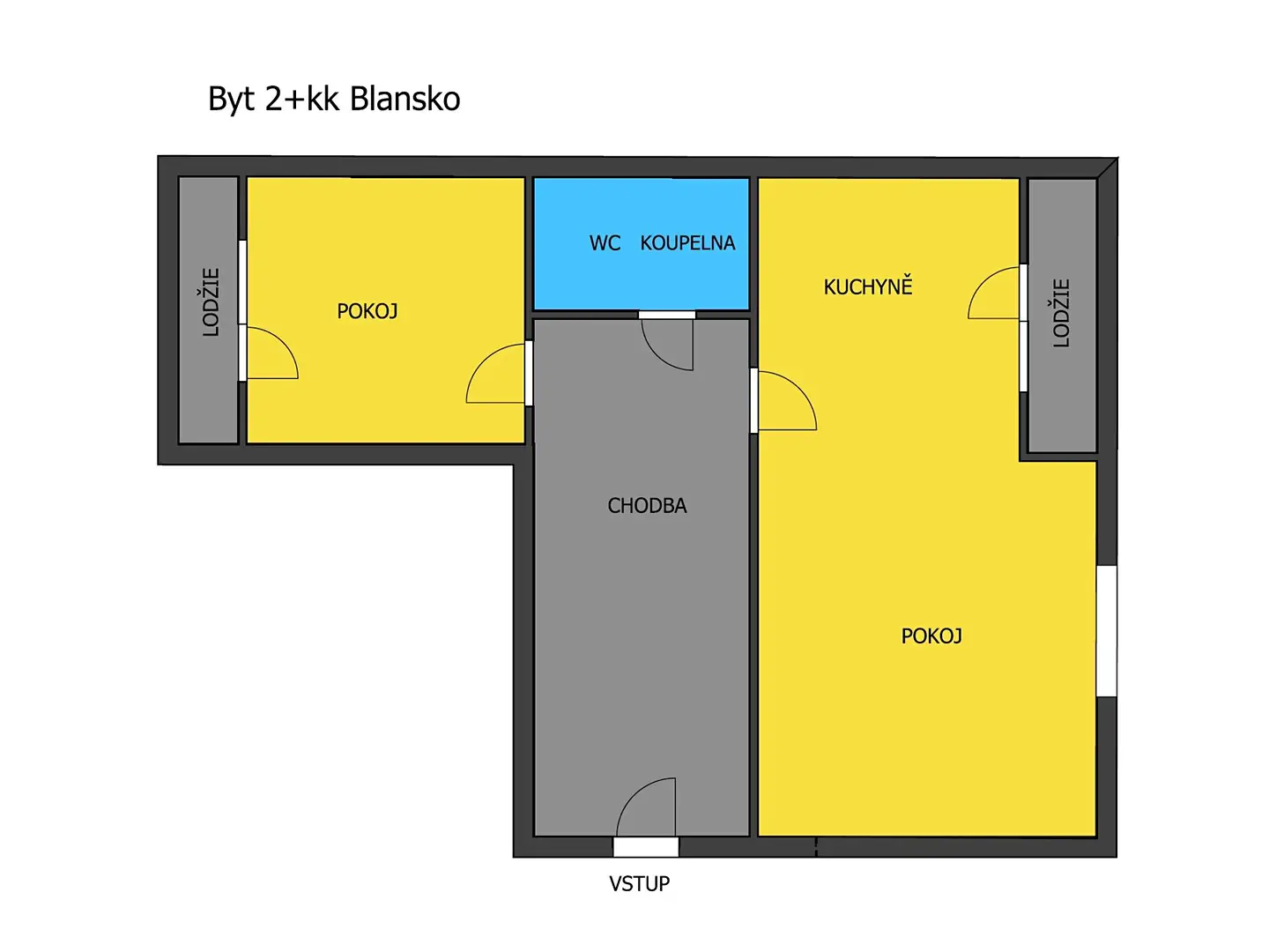 Pronájem bytu 2+kk 58 m², Na Pískách, Blansko