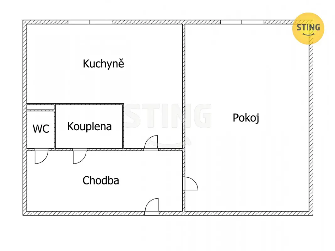 Prodej bytu 1+1 42 m², 1. máje, Kaplice