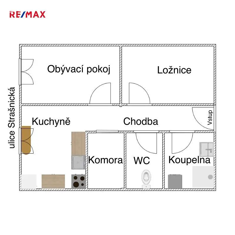 Pronájem bytu 2+1 48 m², Ke Strašnické, Praha 10 - Strašnice