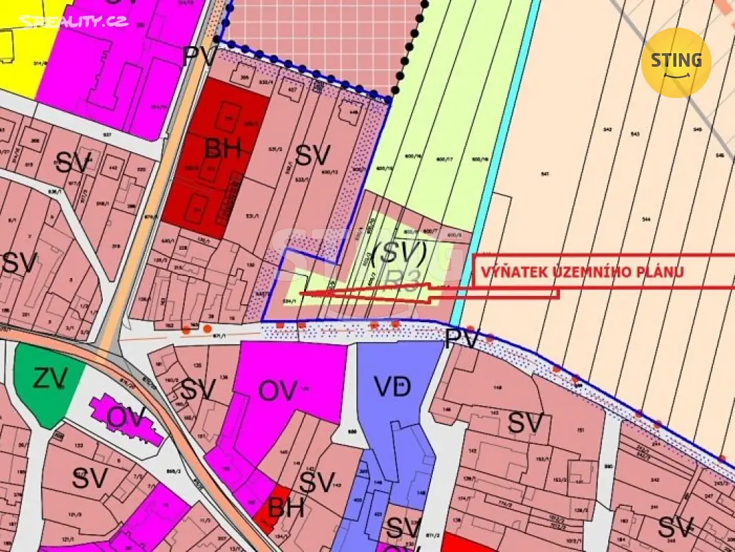 Prodej  stavebního pozemku 568 m², Klenovice na Hané, okres Prostějov