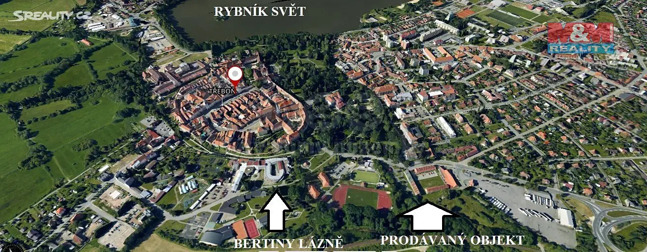 Prodej  památky 860 m², pozemek 1 856 m², Třeboň - Třeboň II, okres Jindřichův Hradec