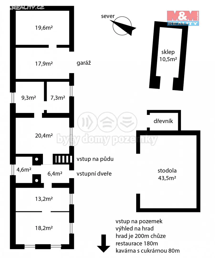Prodej  rodinného domu 117 m², pozemek 1 863 m², Třemošnice - Podhradí, okres Chrudim