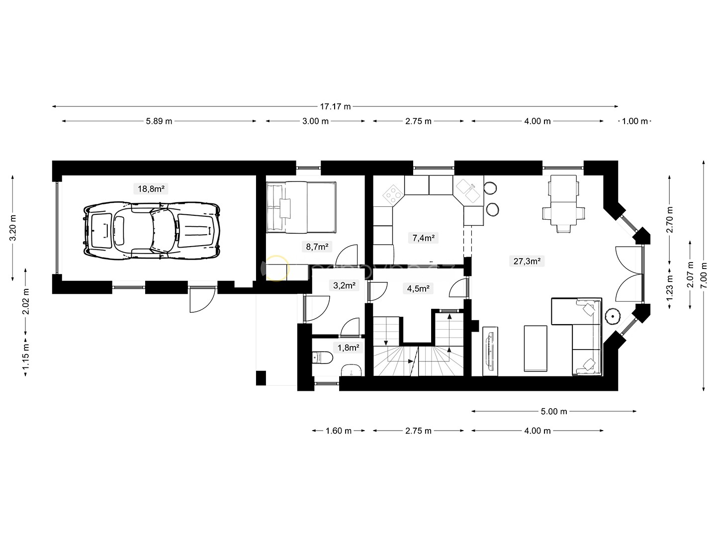 Prodej  rodinného domu 129 m², pozemek 440 m², Pod Lesem, Vysoká nad Labem