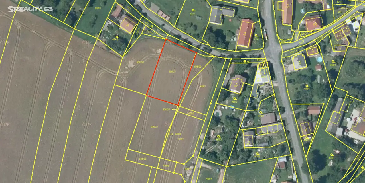 Prodej  stavebního pozemku 1 300 m², Kyjov, okres Havlíčkův Brod