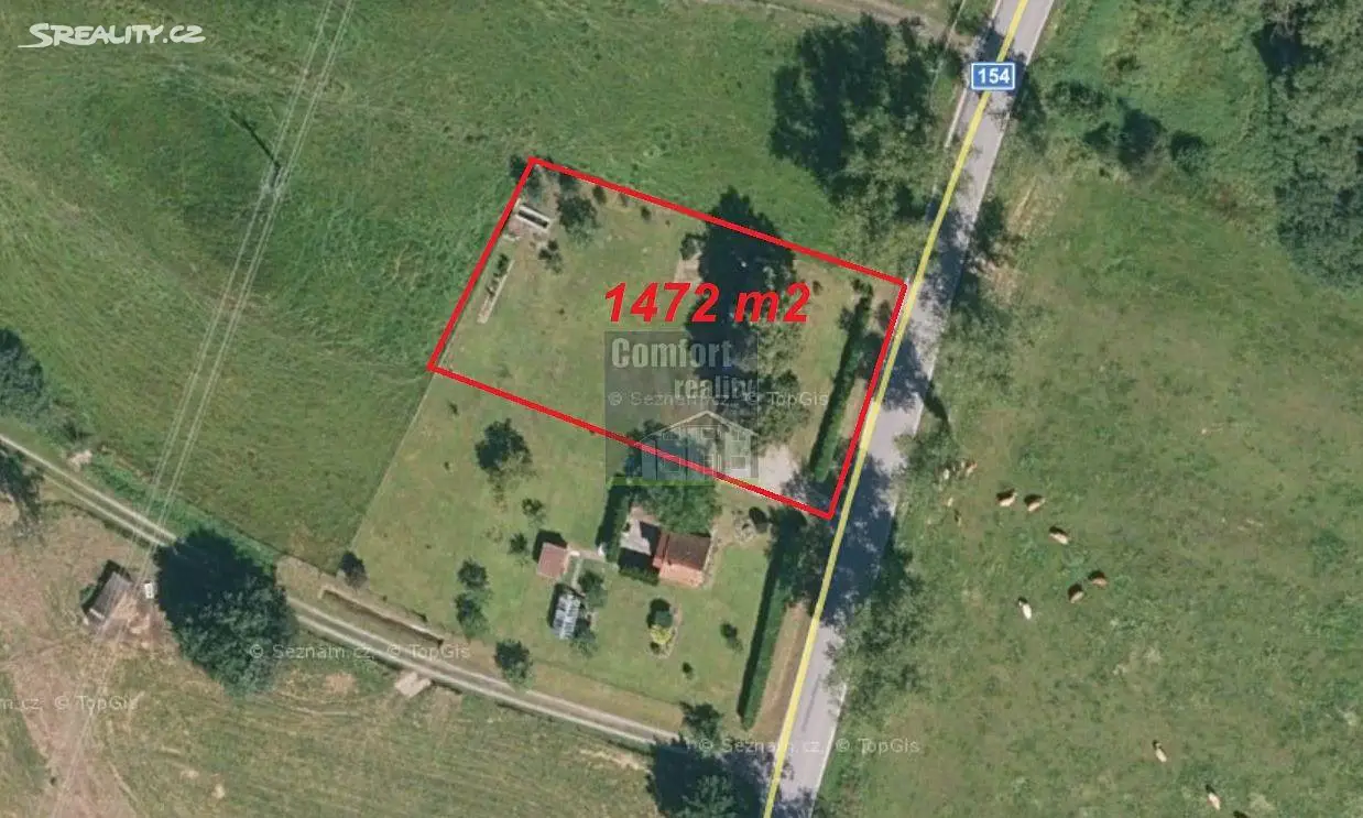 Prodej  stavebního pozemku 1 472 m², Nové Hrady, okres České Budějovice
