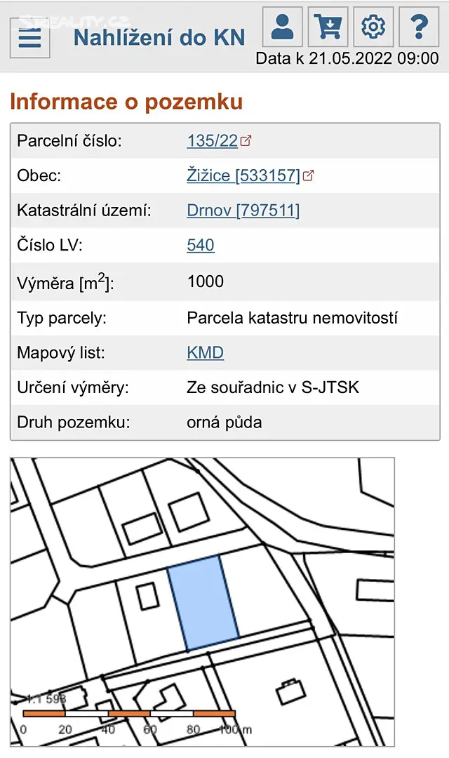 Prodej  stavebního pozemku 1 000 m², Žižice - Drnov, okres Kladno