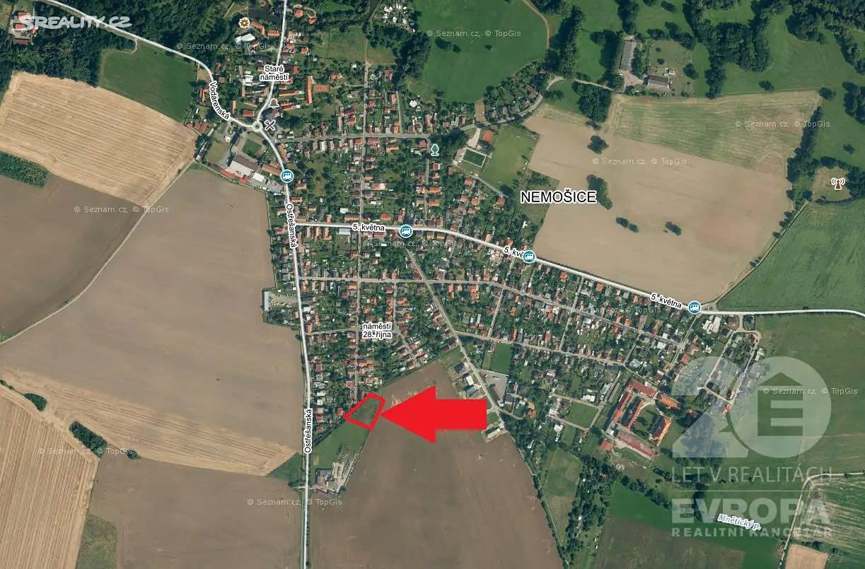 Prodej  komerčního pozemku 3 000 m², Pardubice - Nemošice, okres Pardubice