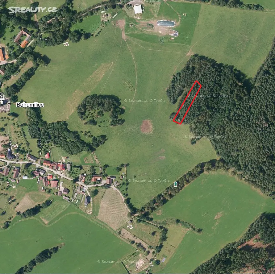 Prodej  lesa 2 082 m², Bohumilice, okres Prachatice