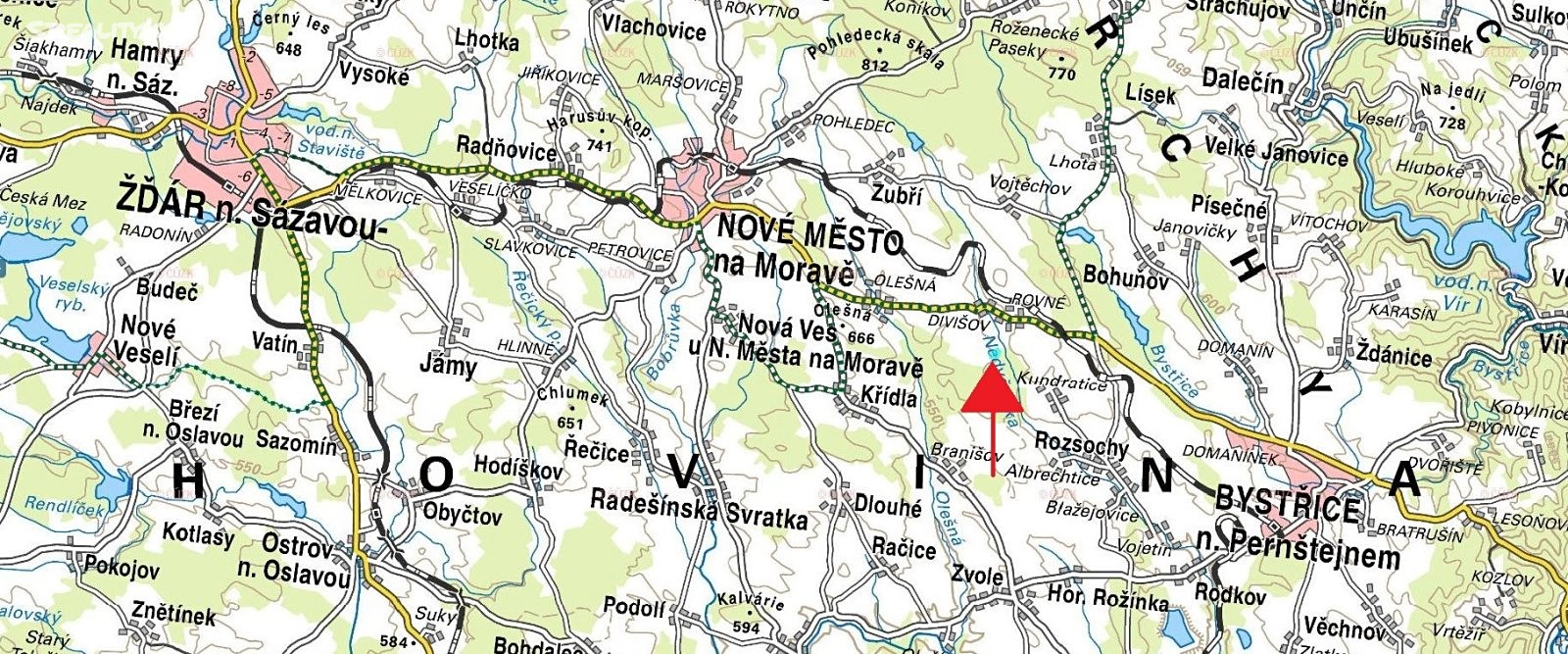 Prodej  lesa 37 005 m², Bystřice nad Pernštejnem - Divišov, okres Žďár nad Sázavou