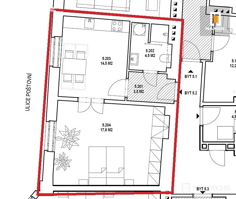 Pronájem bytu 1+1 40 m², Jiráskovo náměstí, Ostrava - Moravská Ostrava