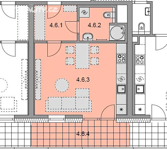 Pronájem bytu 1+kk 42 m², Koperníkova, Brno - Židenice