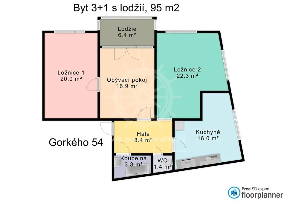 Pronájem bytu 3+1 95 m², Gorkého, Brno - Veveří