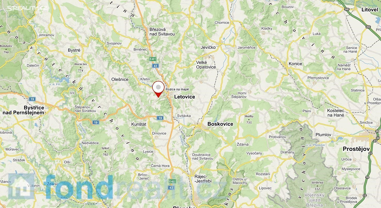 Prodej  pozemku 65 284 m², Letovice, okres Blansko