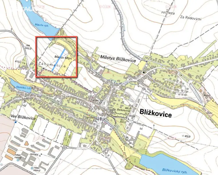 Prodej  pole 2 016 m², Blížkovice, okres Znojmo