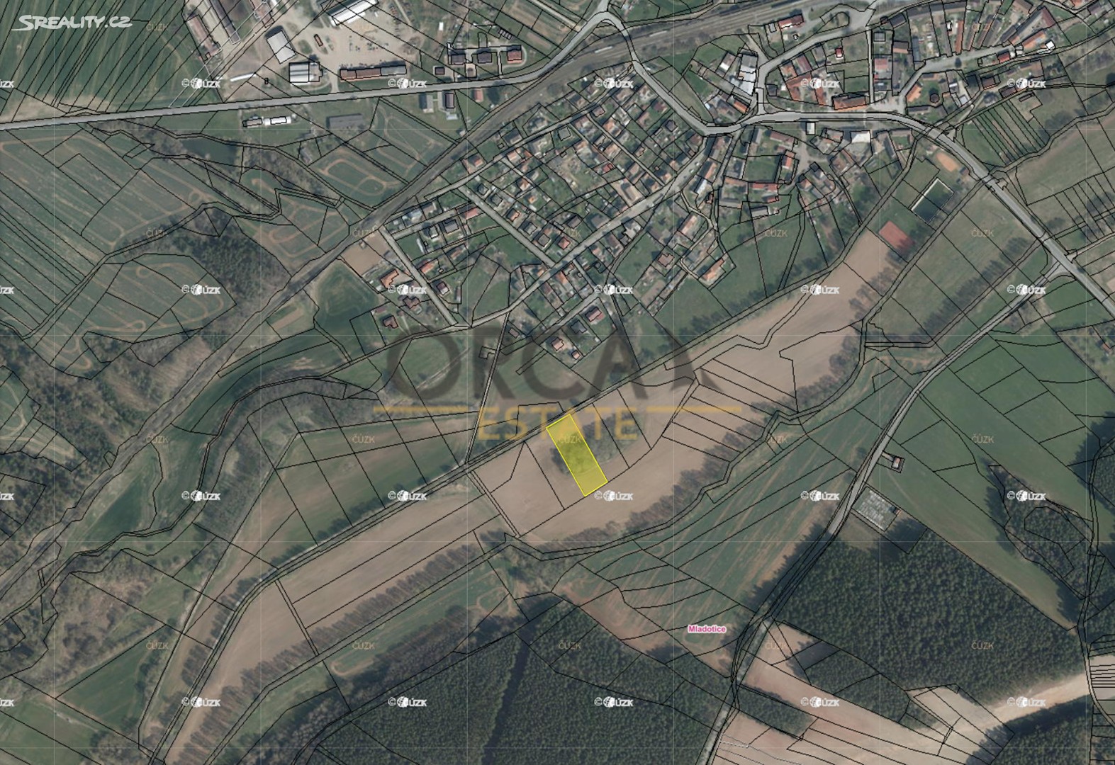 Prodej  pole 1 588 m², Mladotice, okres Plzeň-sever