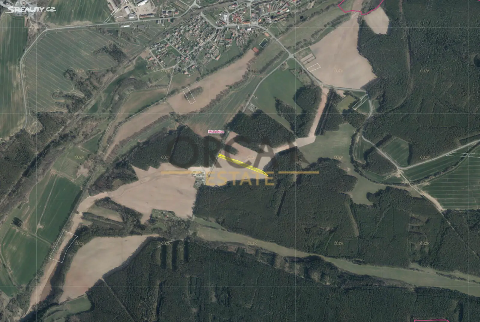 Prodej  pole 2 350 m², Mladotice, okres Plzeň-sever