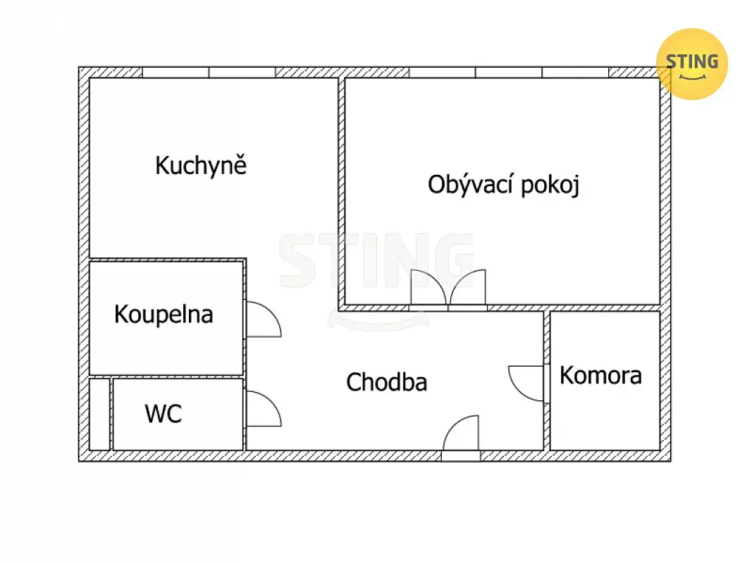 Pronájem bytu 1+1 45 m², Bezručova, Nový Jičín