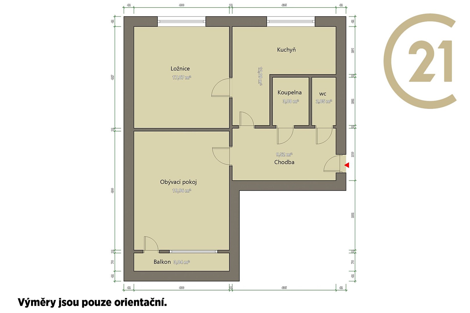 Prodej bytu 2+1 55 m², M. Švabinského, Bílina - Teplické Předměstí