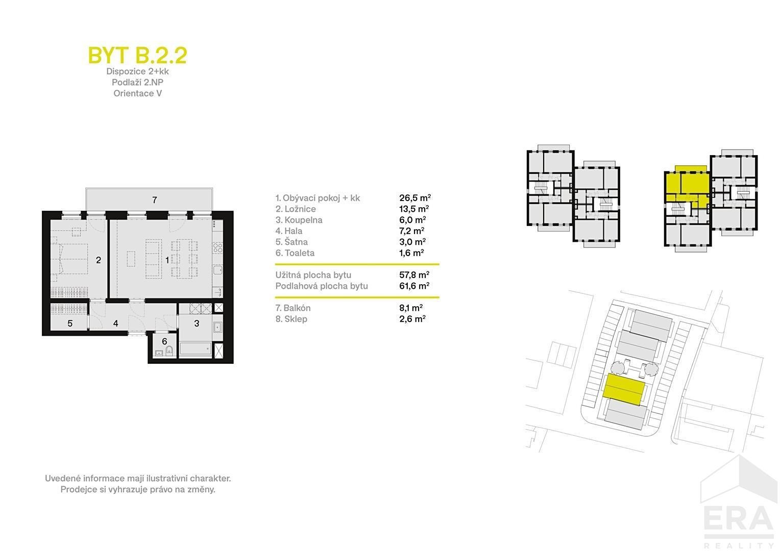 Prodej bytu 2+kk 62 m², Hýskov, okres Beroun
