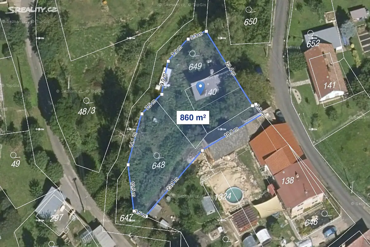 Prodej  stavebního pozemku 860 m², Doubravice, okres Trutnov