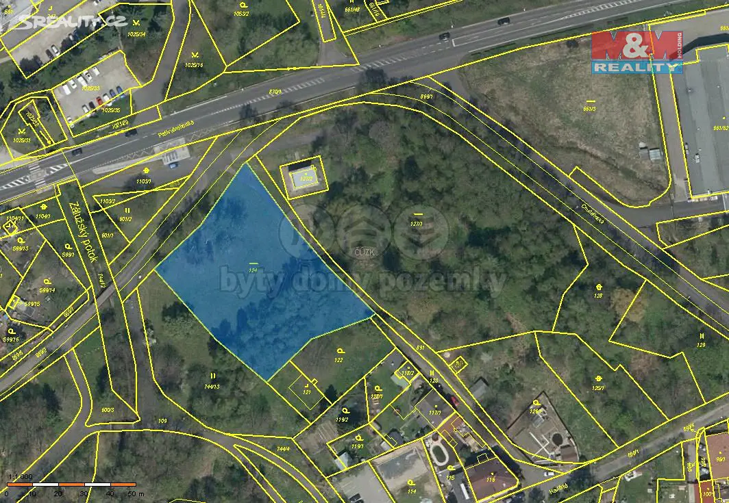 Prodej  stavebního pozemku 3 361 m², Litvínov - Chudeřín, okres Most