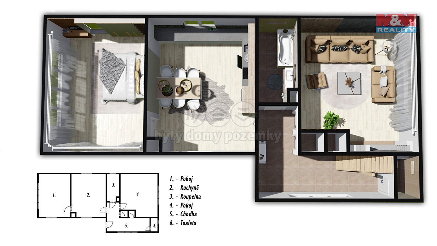 Prodej  rodinného domu 118 m², pozemek 448 m², Horní Újezd, okres Třebíč