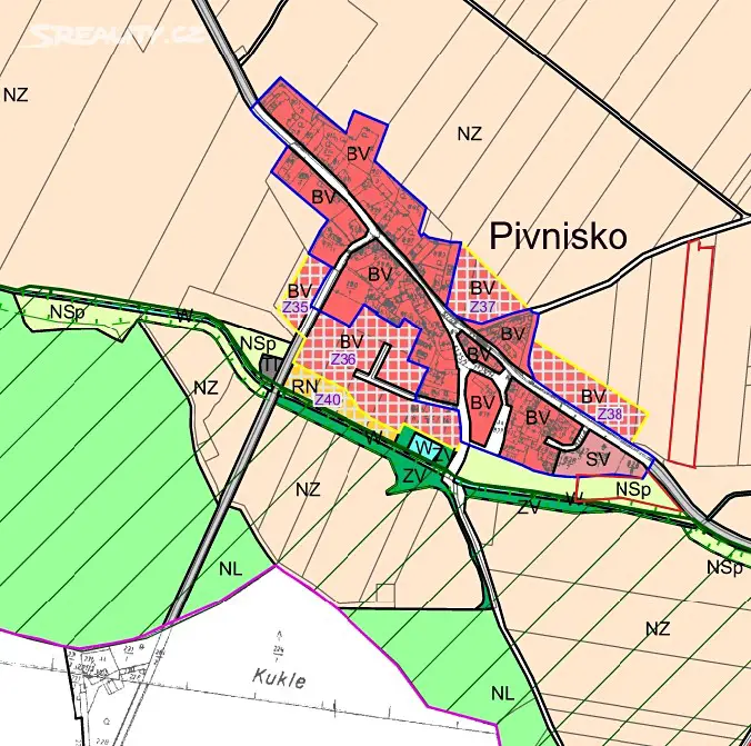 Prodej  pozemku 6 569 m², Chlístovice - Žandov, okres Kutná Hora