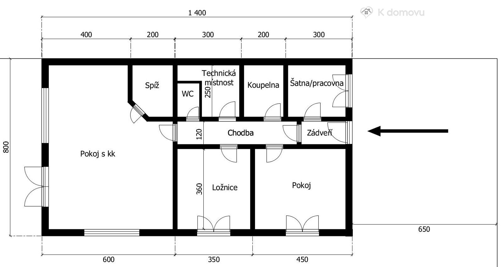 Prodej  stavebního pozemku 1 140 m², Březolupy, okres Uherské Hradiště