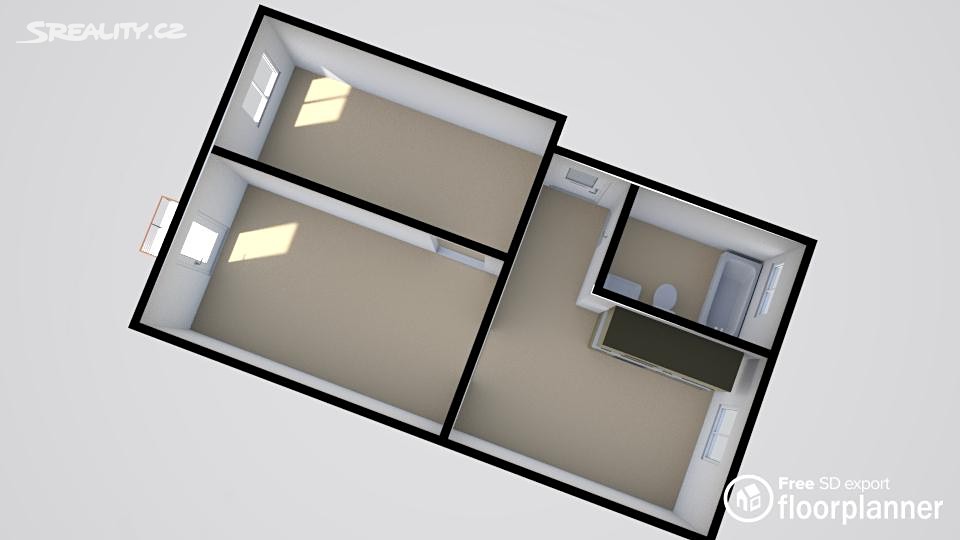 Prodej bytu 2+1 50 m², Americká, Teplice