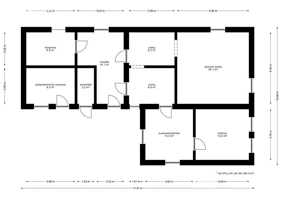 Prodej  rodinného domu 110 m², pozemek 150 m², Šnajdrova, Smidary
