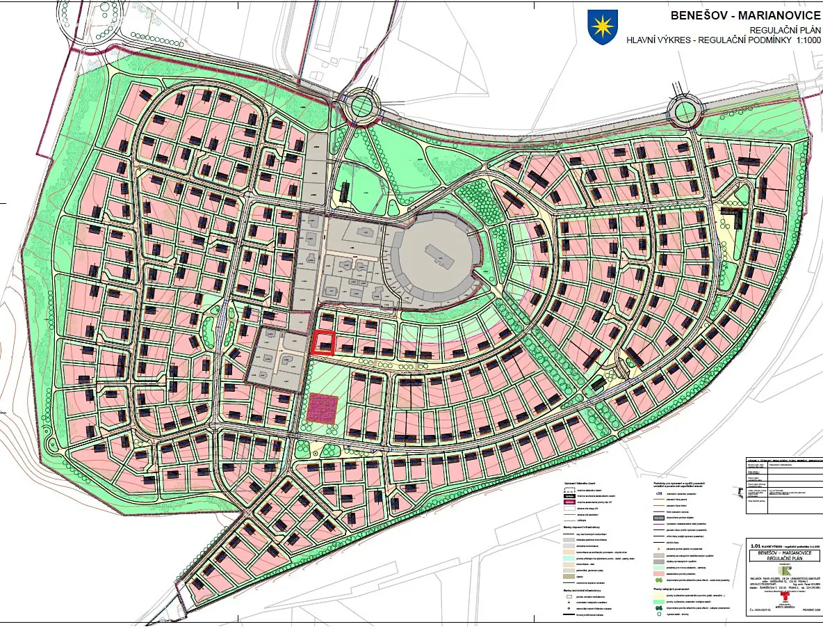 Prodej  stavebního pozemku 911 m², Benešov - Mariánovice, okres Benešov