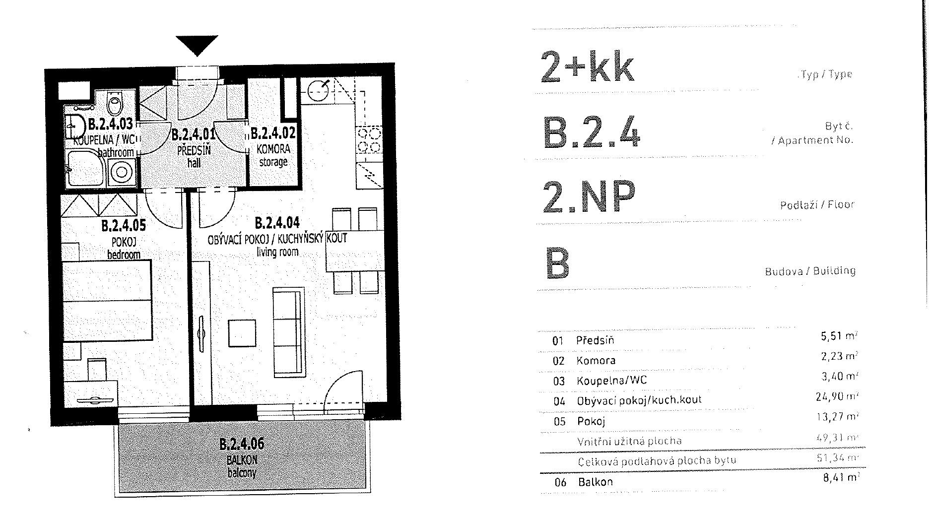 Pronájem bytu 2+kk 54 m², Hadovitá, Praha - Michle