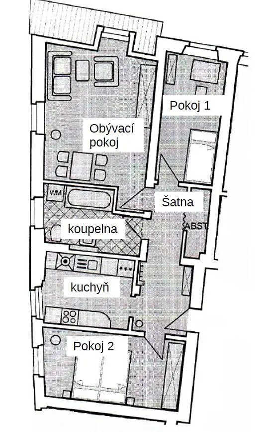 Pronájem bytu 3+1 75 m², Hrádek nad Nisou, okres Liberec