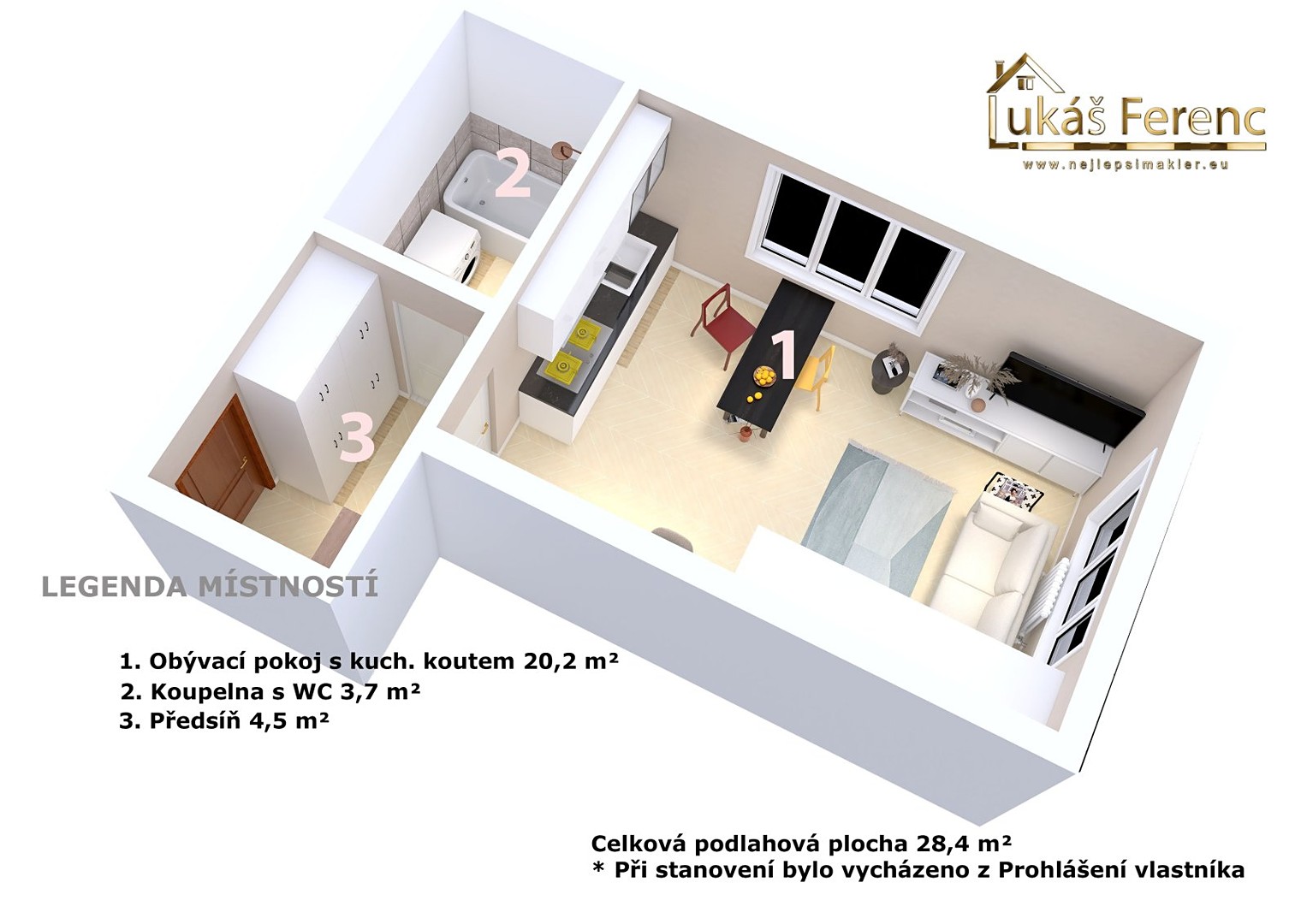 Prodej bytu 1+kk 28 m², U Pergamenky, Praha 7 - Holešovice
