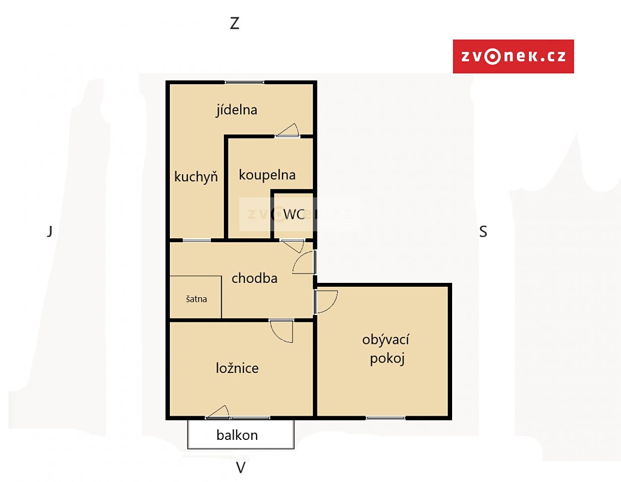 Prodej bytu 2+1 53 m², Hanácká, Holešov - Všetuly