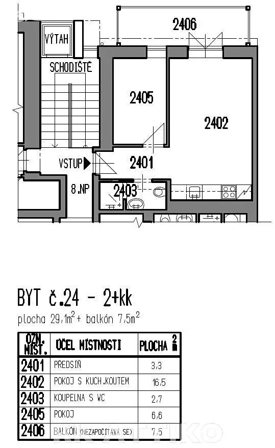 Prodej bytu 2+kk 40 m², Slepá, Brno - Černá Pole