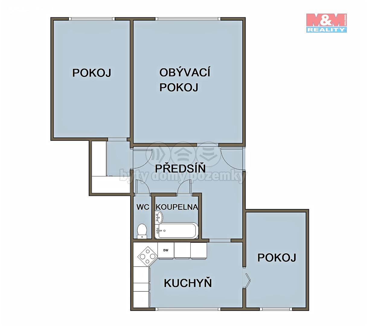 Prodej bytu 3+1 65 m², Holubova, Liberec - Liberec XXV-Vesec