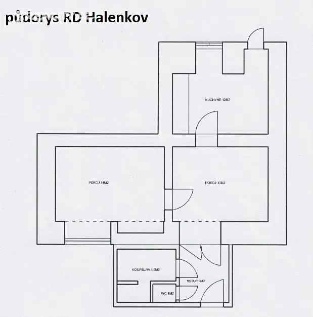 Prodej  rodinného domu 47 m², pozemek 268 m², Halenkov, okres Vsetín