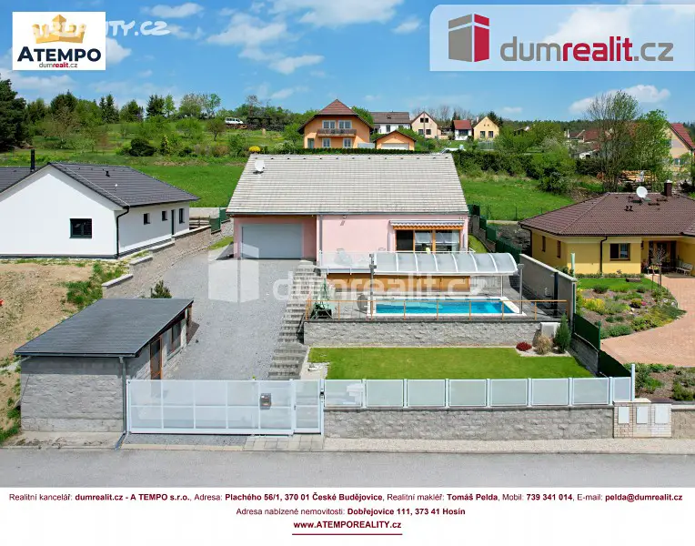 Prodej  rodinného domu 163 m², pozemek 769 m², Hosín - Dobřejovice, okres České Budějovice