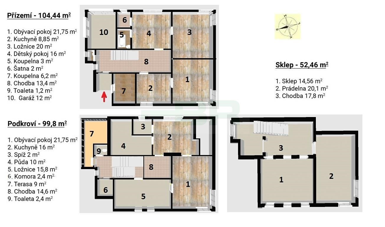 Prodej  vícegeneračního domu 280 m², pozemek 651 m², Buchlovská, Praha 9 - Letňany