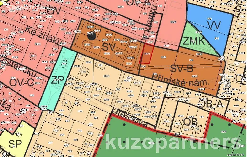 Prodej  stavebního pozemku 918 m², V koutku, Praha 9 - Klánovice